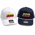 Two baseball caps with '593' logo on a white background