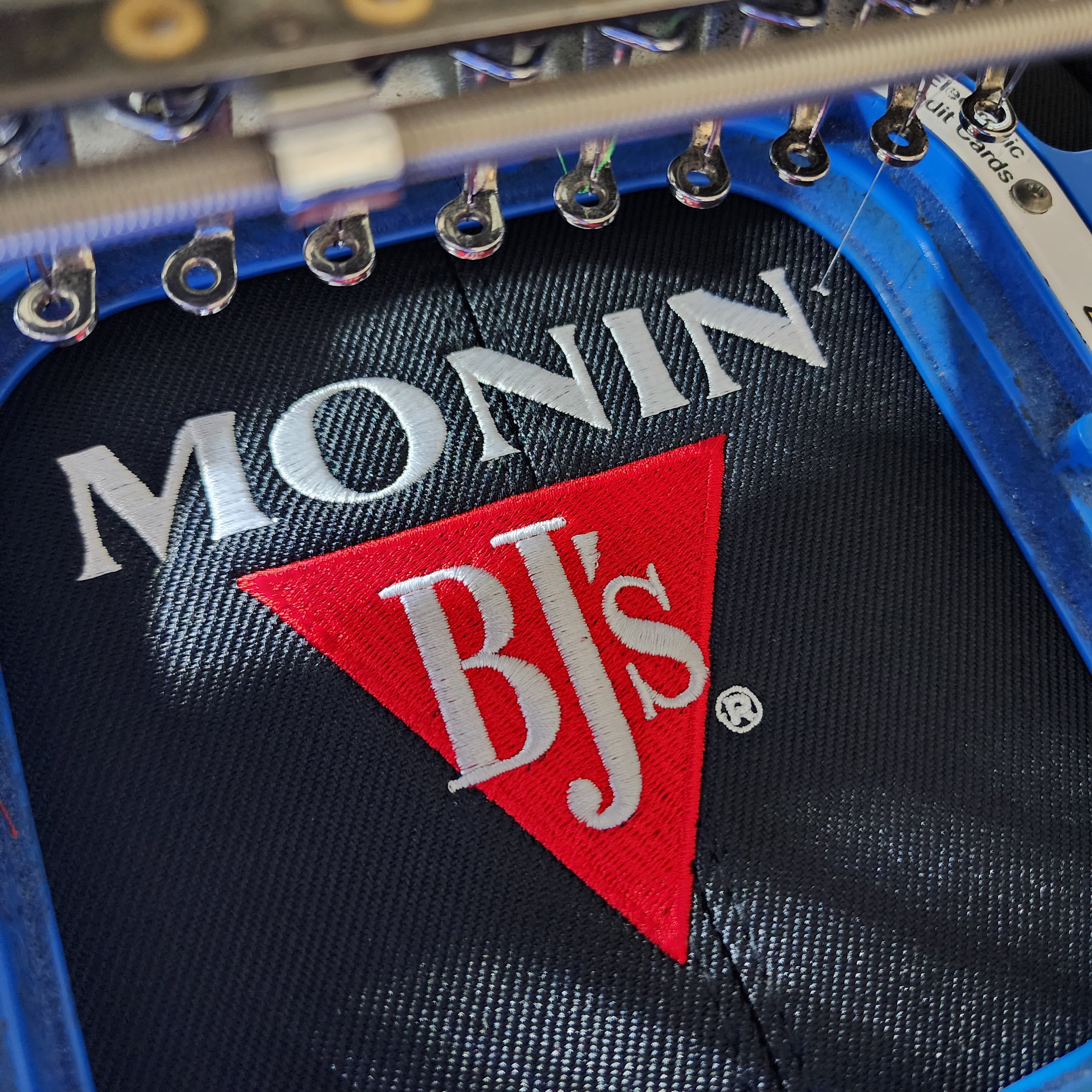 Monin bjs embroidery on bags