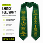 Custom Embroidered Graduation Stole