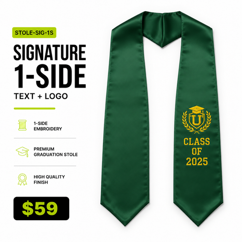 Custom Embroidered Graduation Stole