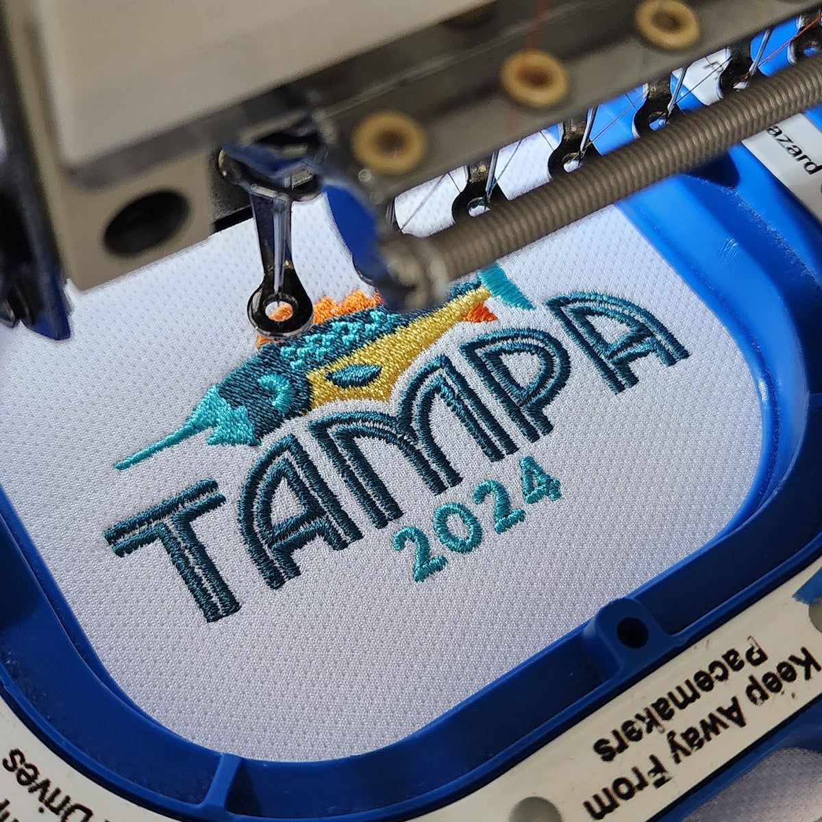 Custom logo embroidered garment