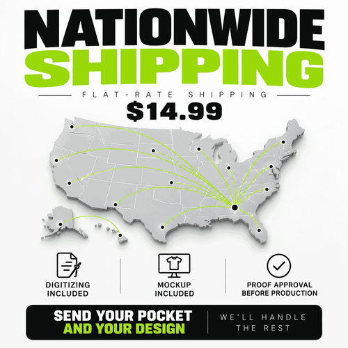 Ball Pocket - 
Nationwide Golf Bag Pocket Embroidery